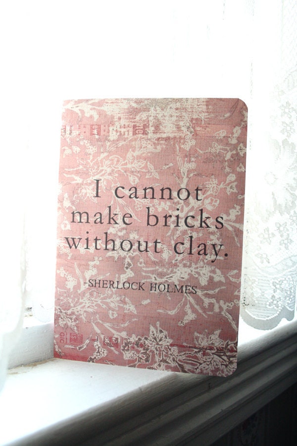 Sherlock Holmes Journal - Brick Building Quote