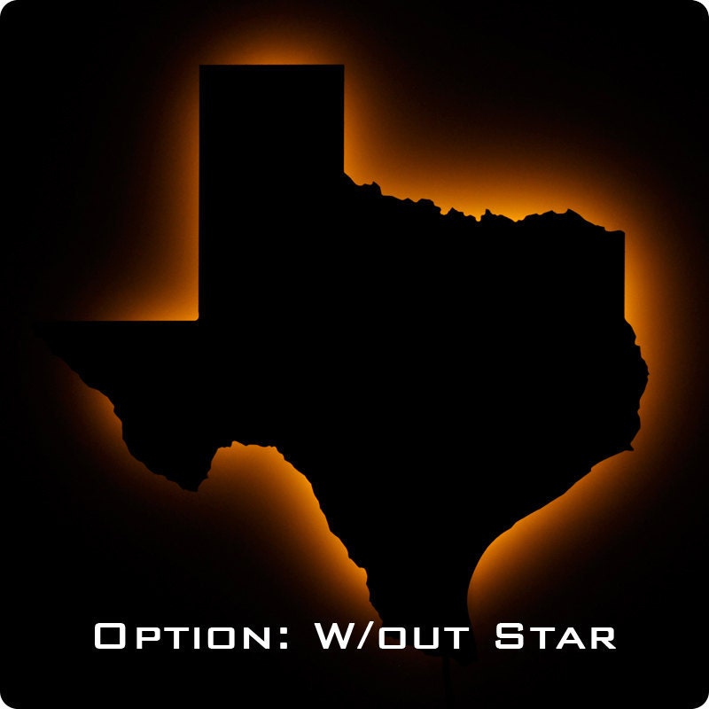 Texas Wall Light - Bright Texan Theme Night Light
