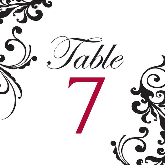 table numbers clipart - photo #8