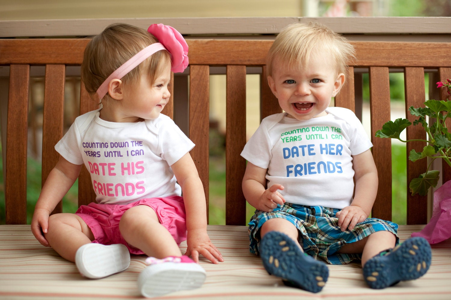 Counting Down The Years Until I Can Date His/Her Friends - Funny Boy/Girl Twin Onesies or Toddler Tees