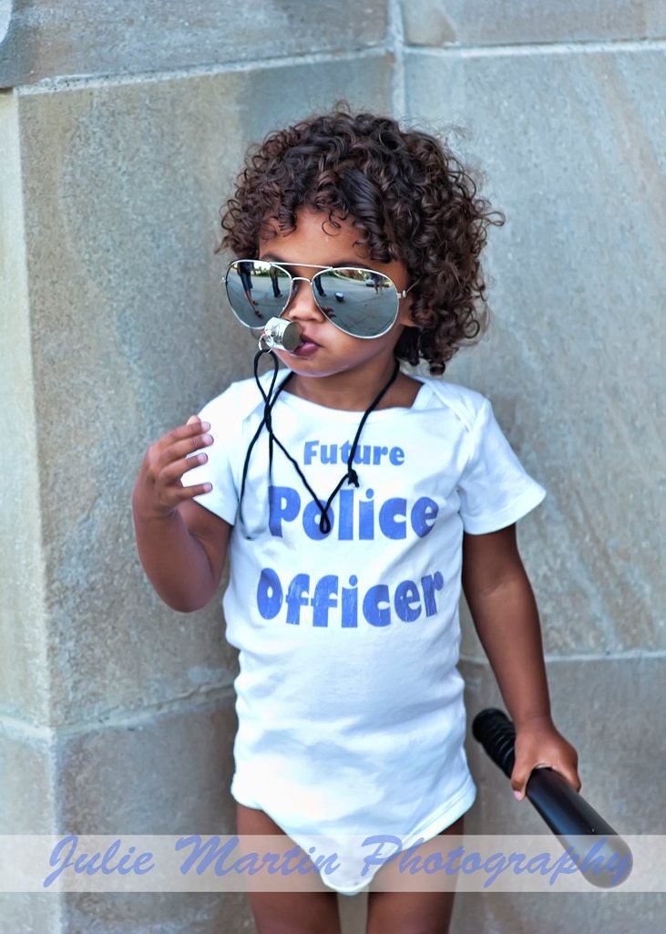 Future Police Officer Baby Onesie - Toddler Tee also available - Personalize With Any Career or Saying - Your Color Choice