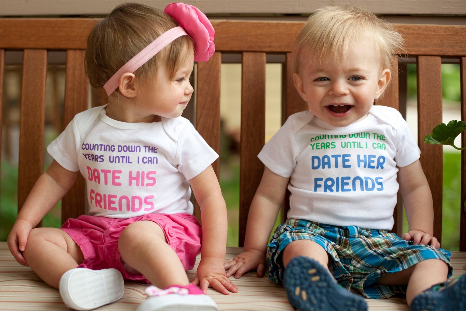 Counting Down The Years Until I Can Date His/Her Friends - Funny Boy/Girl Twin Onesies or Toddler Tees