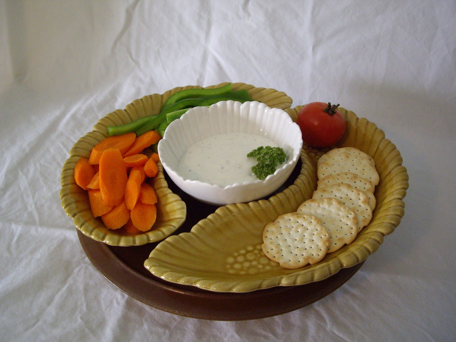 Vintage Serving Dish Lazy Susan California Pottery