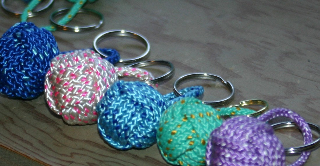 Wholesale Lot of Keychains Monkey Fists Nautical Beach Rope KeyRings
