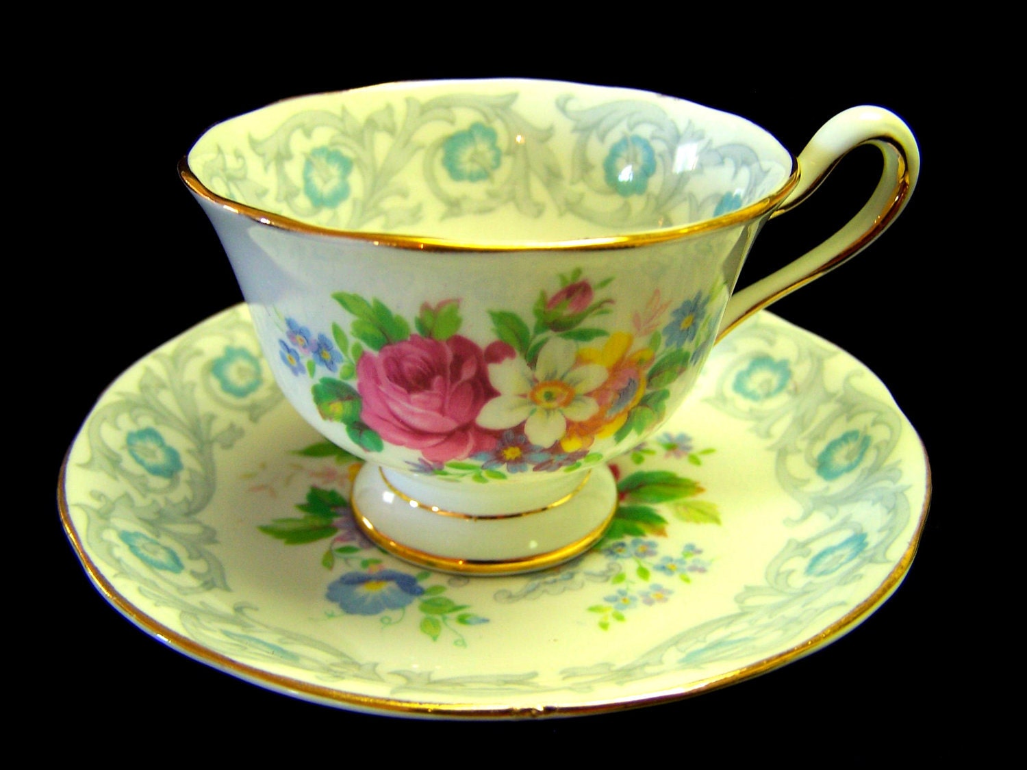 Royal Albert "Fragrance" Demitasse cup and saucer