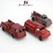 Red Three Tootsie Toy Cars LOT Diecast 1960s Collectible Rare Find Made in the usa america