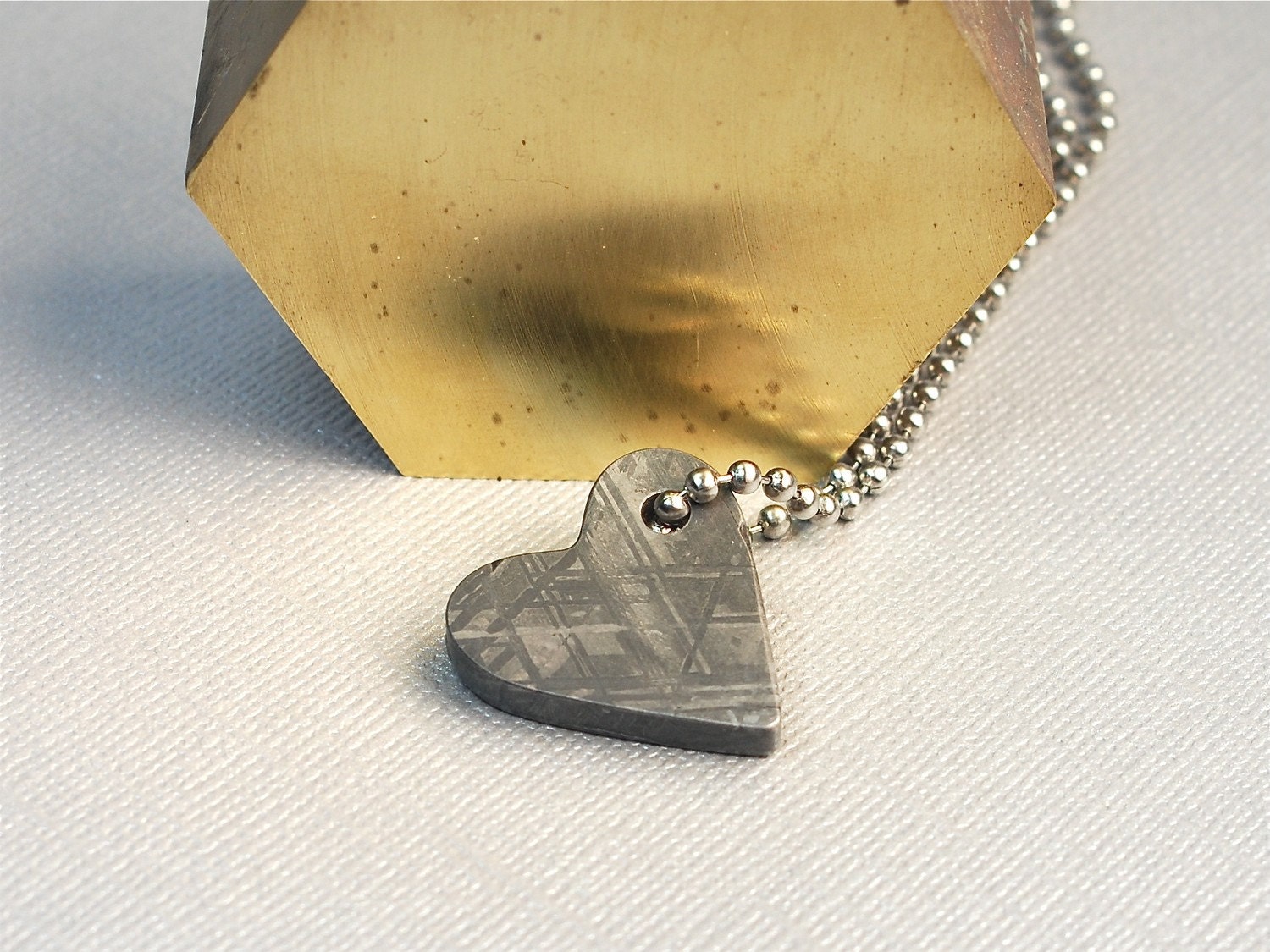 Out Of This World Meteorite Heart Pendant