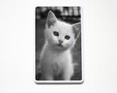 Kindle Fire Case, Kindle Fire Cover, Kindle Touch 3g Case, White, Kitten, Cat, Green, Emerald