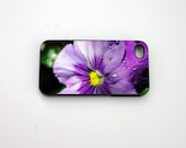 iphone 4 case,  iphone case, iphone 4s case,Flower, Purple, Hard Plastic iphone 4 Case