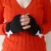 Black Toasty Wool Wrist Cozies - OOAK