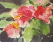 Red Hibiscus - Stationery Art Note Cards