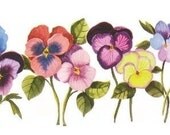 Pansys Watercolor Painting Print