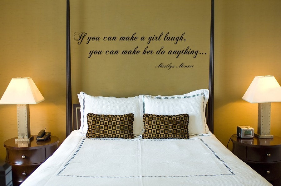Vinyl Wall Decal Sticker Art Quote Marilyn Monroe Make a Girl Laugh