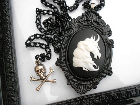 Unicorn Necklace -Cameo