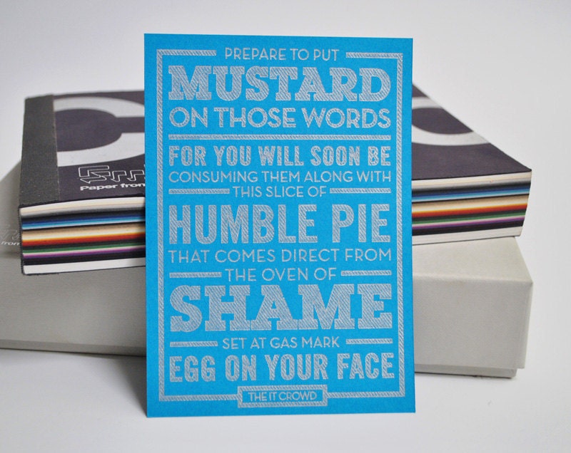 Eat your words - Pen drawn art card