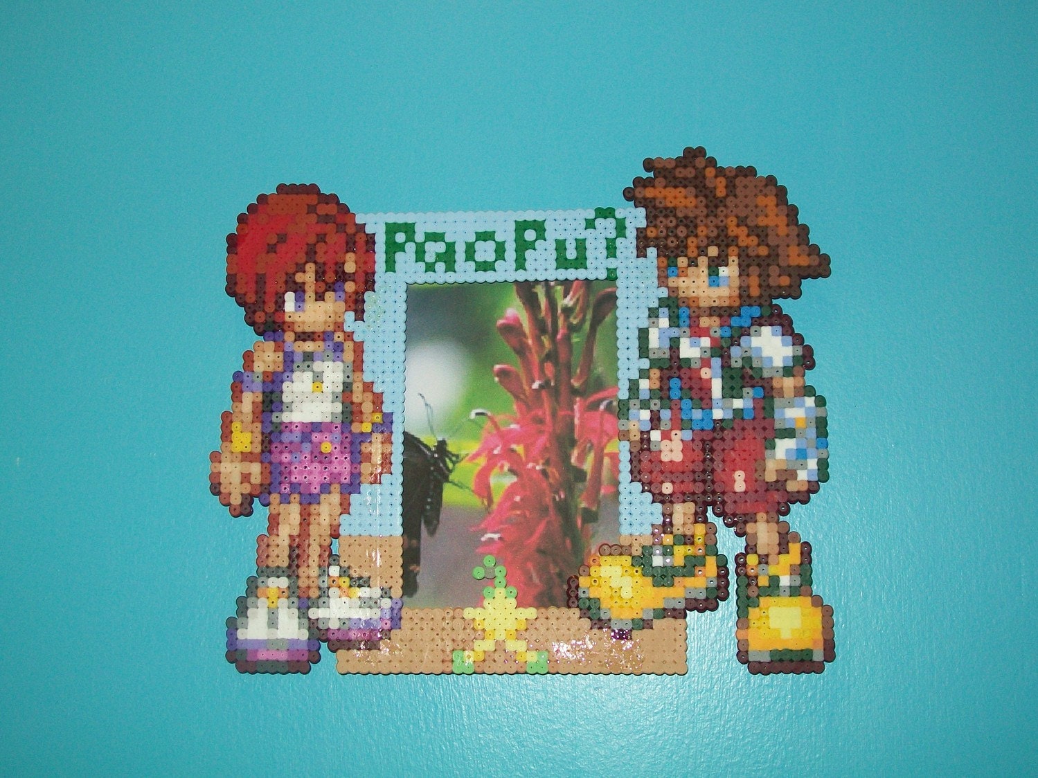 Kingdom Hearts Paopu Perler Frame