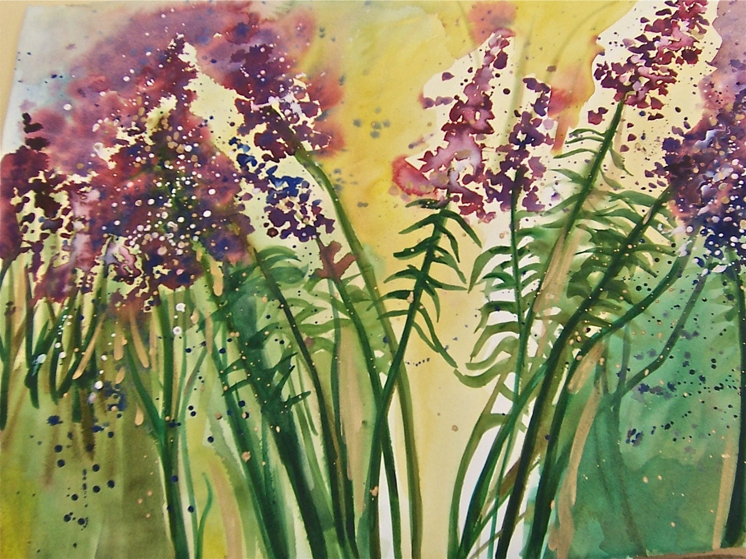 Watercolour Fireweed | Watercolor, Hand painted, Etsy