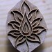 Handmade Brass and Wood Stamp Floral Motif