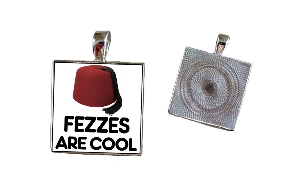 Buy 2 Get 1 Free Doctor Who Fezzes Are Cool Key Chain, Key Ring, Pendant, Pet Tag