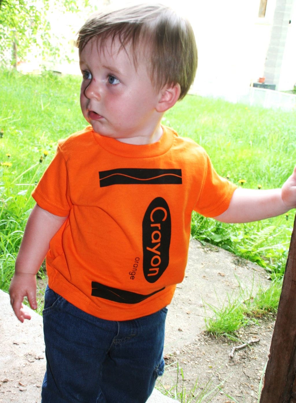 Crayon T Shirt in Orange