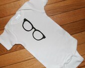 Horn Rimmed Nerdy Glasses Onesie