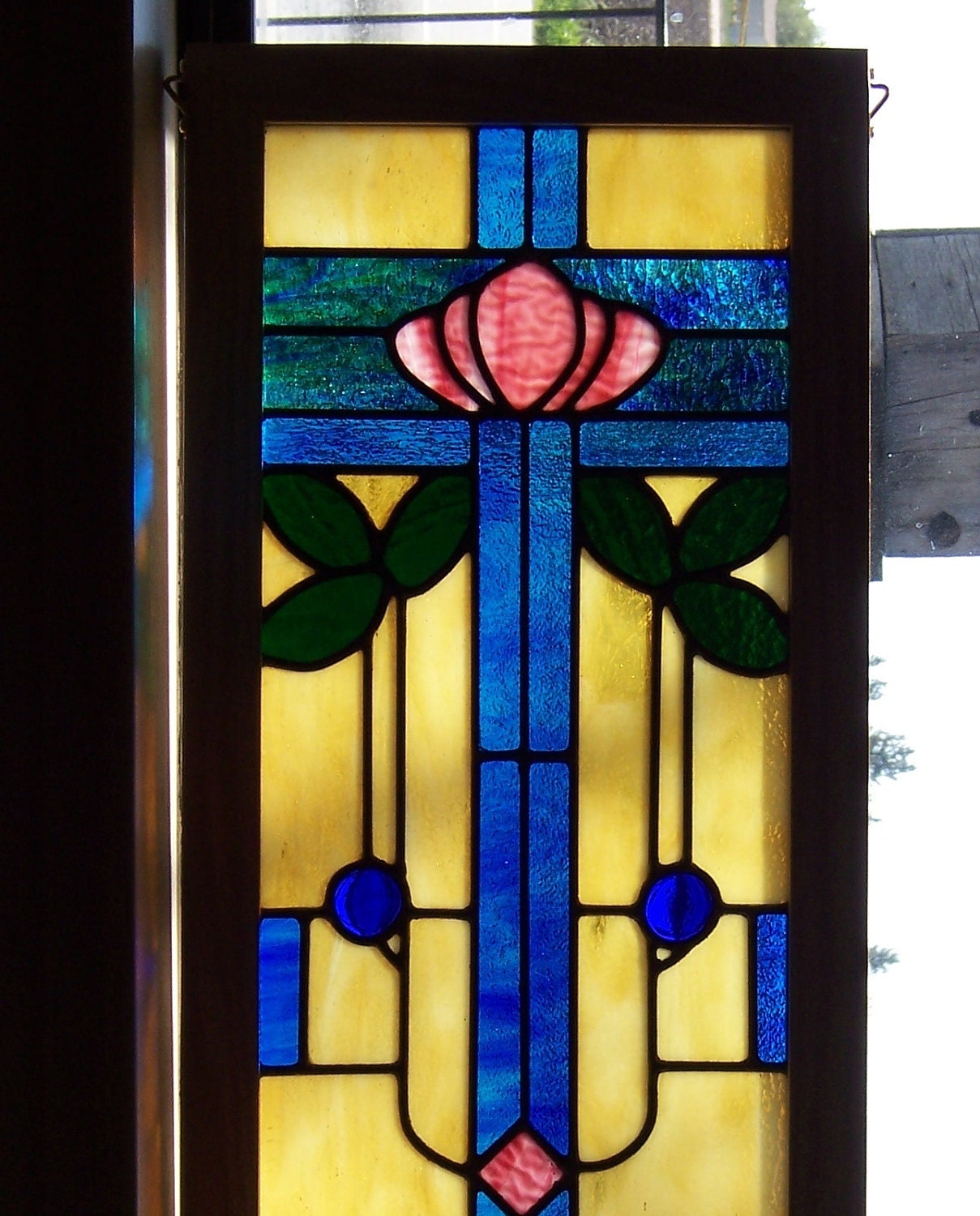 Arts and Crafts Style Stained Glass Window