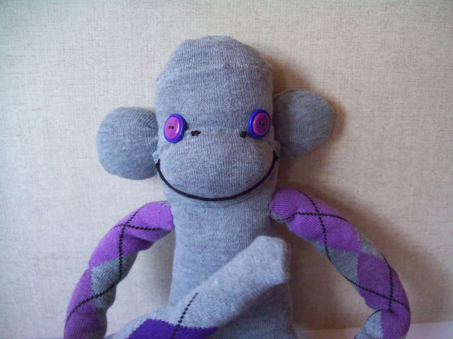 Gillian The Handmade Argyle Sock Monkey