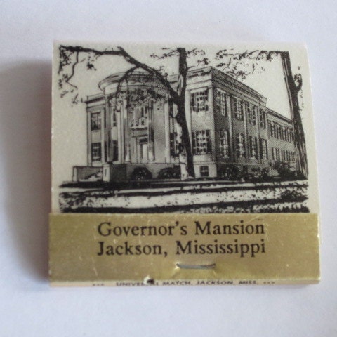 Vintage Book of Matches of the Miss. Gov. William Winter-- Governor's Mansion from the 1980s