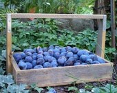 Berry Flat, Harvest Basket, Wood Garden Tote