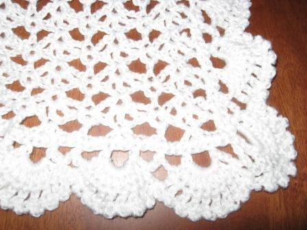 Lacy White Seashell and Scallop Baby Afghan  Ready to be Shipped