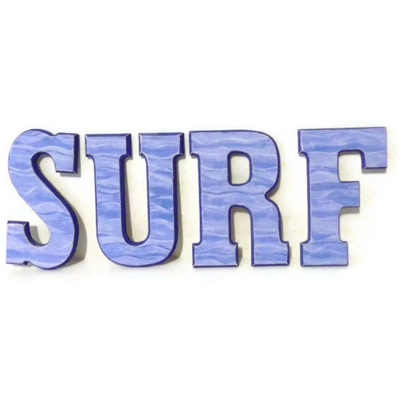 Beach House Decor SURF Letters