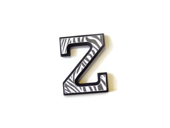 Zebra Room Decor Wall Letters