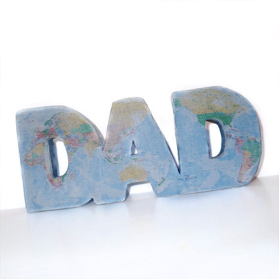 Map DAD Shelf Sitter in Reclaimed Wood