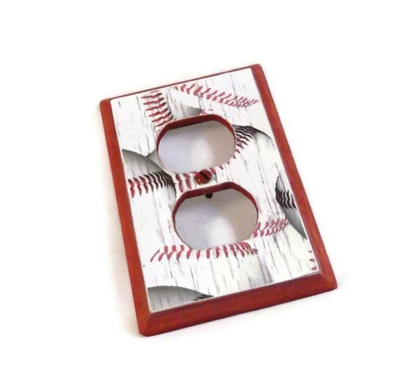 Baseball Decor Outlet Cover