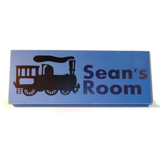 Items similar to Train Room Decor Wood Name Sign on Etsy