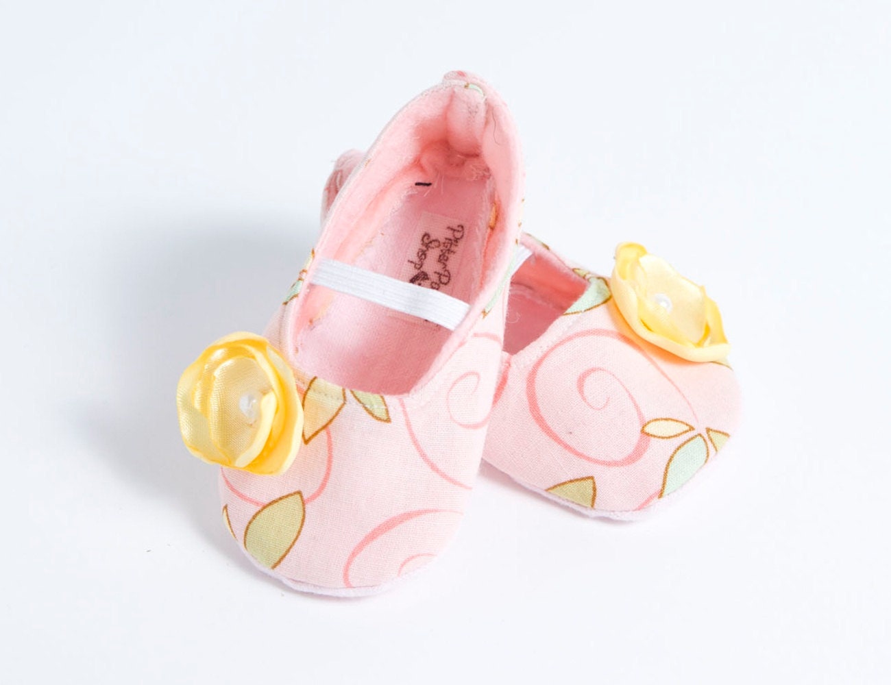 JULIA ELIZABETH-Pink, Yellow, Floral Baby Girl Bootie
