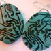 Circuit Board Blues Dangle Earrings
