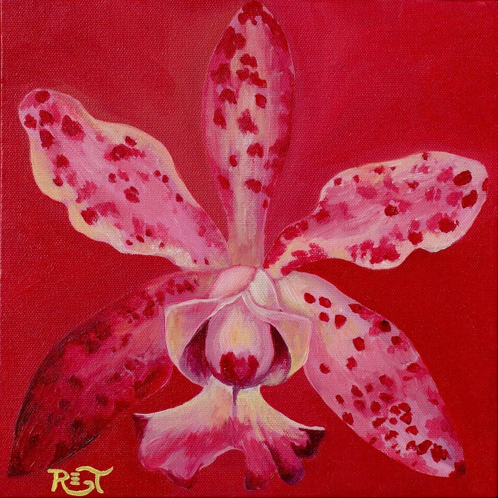 Pink Orchid Painting