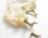 Nude deer antler frilly headband