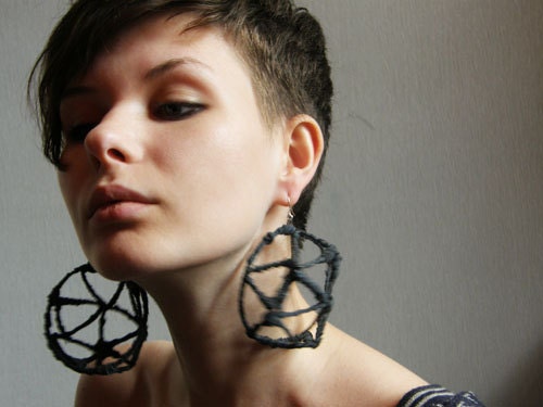 Oversized geometric earrings