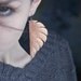 Leather color block earrings