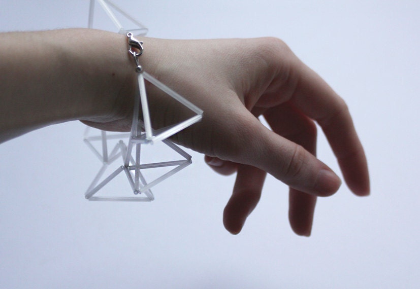 r e s e r v e d Edgy geometric pyramids bracelet