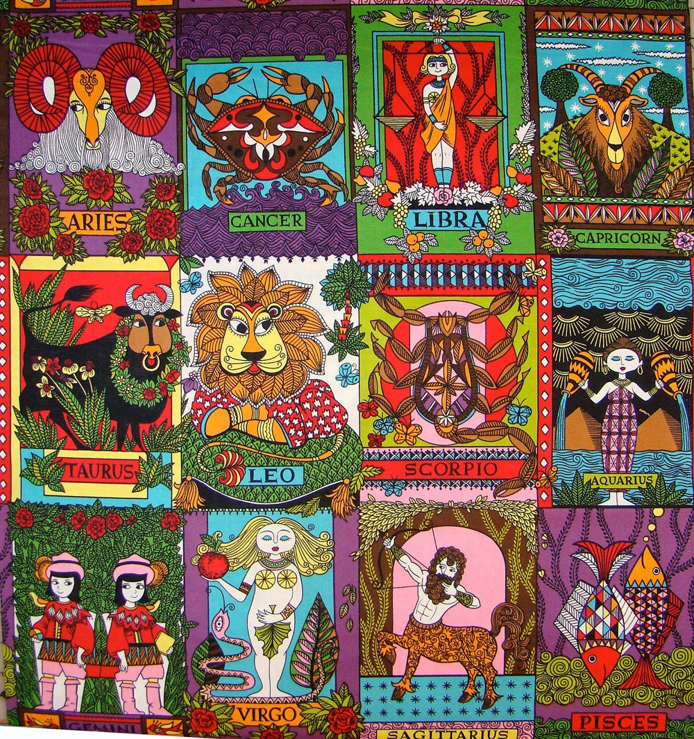 Star Sign Alexander Henry horoscope zodiac fabric Bright