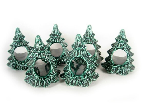 christmas tree napkin rings ceramic set of by christmas tree napkin rings ceramic set of by