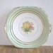 Vintage Floral China Cake Plate - Mint Green Cottage Chic