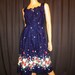Vintage 60's Blue Floral Cotton Tied Summer Dress