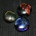 3 large fused glass Dichroic Cabochons - assorted - (Dichro46)