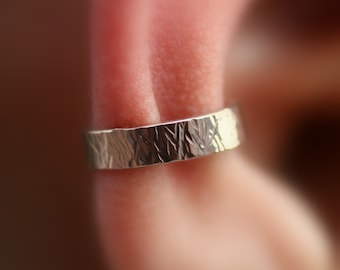 Rose Gold Filled Handcrafted Textured Ear Cuff  Hoop Earring Cartilage/catchless/tragus/helix/nose ring