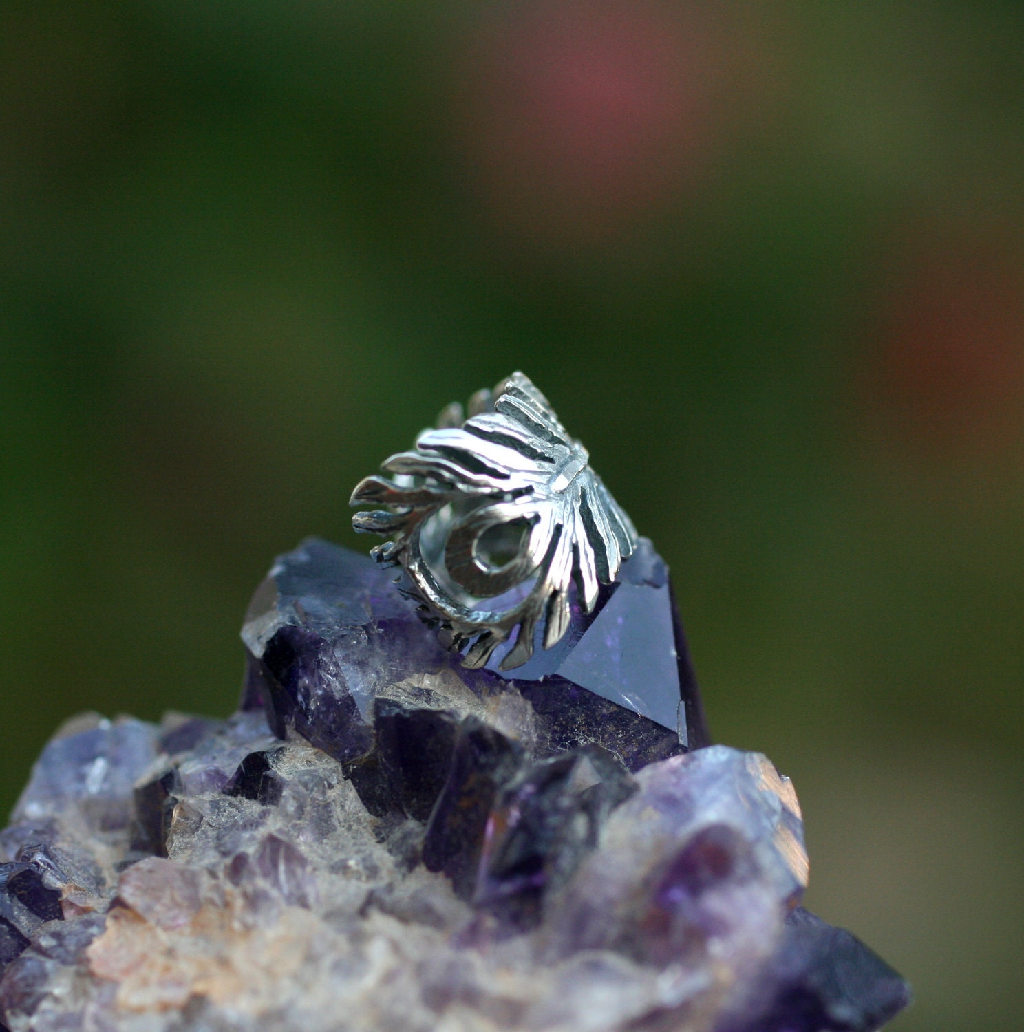 Sterling Silver Handcrafted Feather Textured Ear Cuff Vintage/Antique/Cartilage/catchless/helix