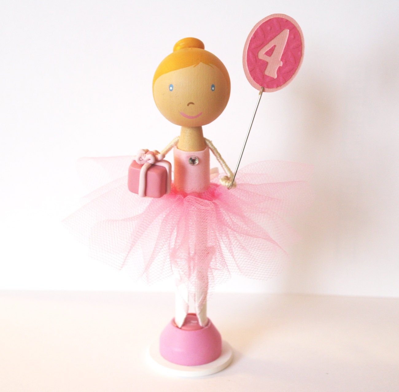 Custom Listing for dianasantana - Handmade Ballerina Clothespin Dolls - Cake Toppers